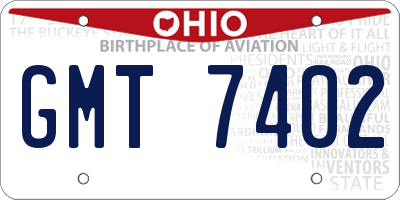 OH license plate GMT7402