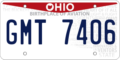 OH license plate GMT7406