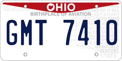 OH license plate GMT7410