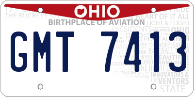 OH license plate GMT7413