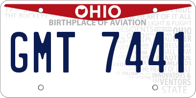OH license plate GMT7441