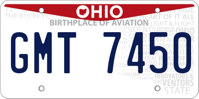 OH license plate GMT7450