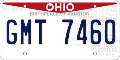 OH license plate GMT7460
