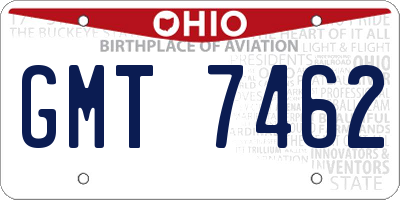 OH license plate GMT7462