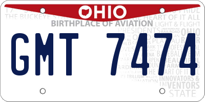 OH license plate GMT7474