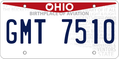 OH license plate GMT7510