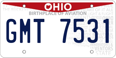 OH license plate GMT7531