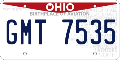 OH license plate GMT7535