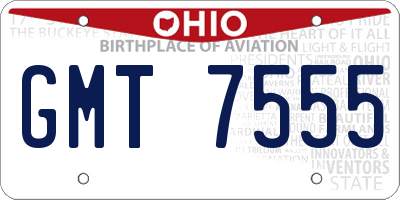OH license plate GMT7555