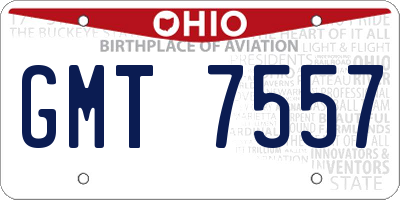 OH license plate GMT7557