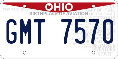 OH license plate GMT7570