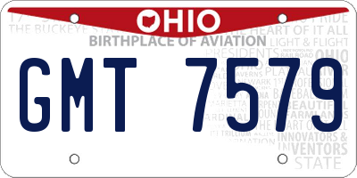 OH license plate GMT7579