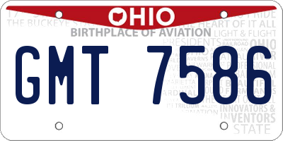 OH license plate GMT7586