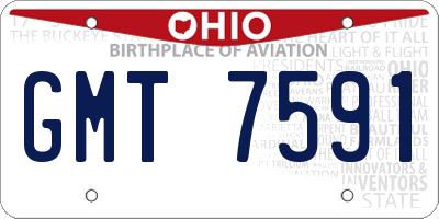OH license plate GMT7591