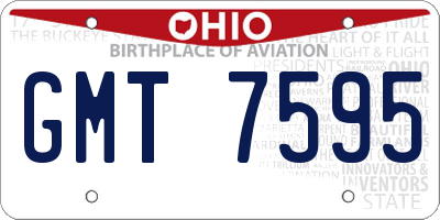 OH license plate GMT7595