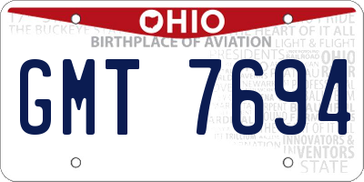 OH license plate GMT7694
