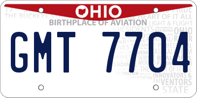 OH license plate GMT7704