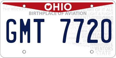 OH license plate GMT7720