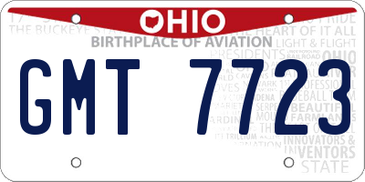 OH license plate GMT7723