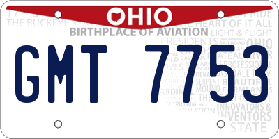 OH license plate GMT7753
