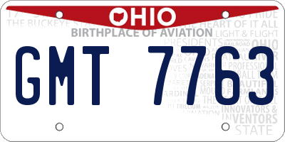 OH license plate GMT7763