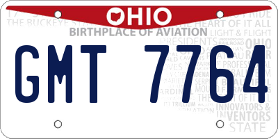 OH license plate GMT7764
