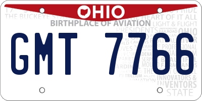 OH license plate GMT7766