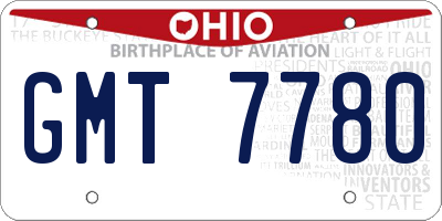 OH license plate GMT7780