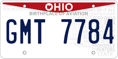 OH license plate GMT7784