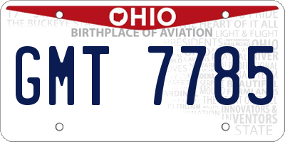 OH license plate GMT7785