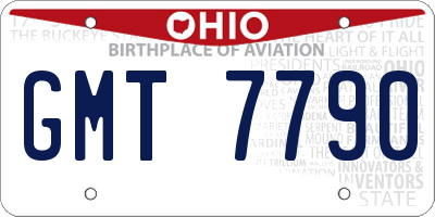 OH license plate GMT7790
