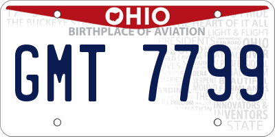 OH license plate GMT7799