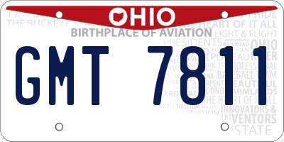 OH license plate GMT7811