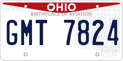 OH license plate GMT7824