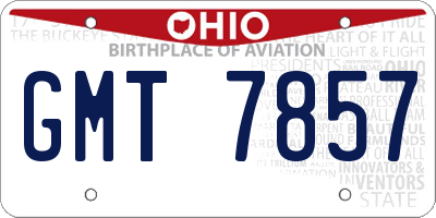 OH license plate GMT7857