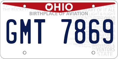 OH license plate GMT7869