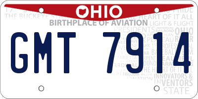 OH license plate GMT7914