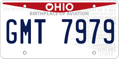 OH license plate GMT7979
