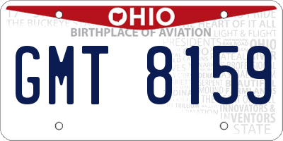 OH license plate GMT8159