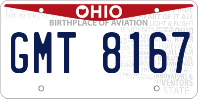 OH license plate GMT8167