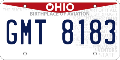 OH license plate GMT8183
