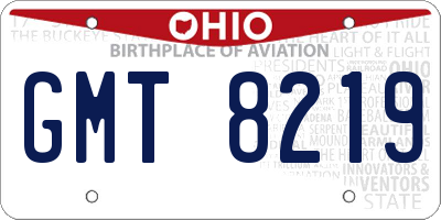 OH license plate GMT8219