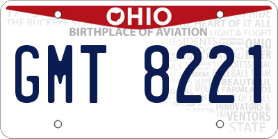 OH license plate GMT8221