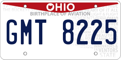 OH license plate GMT8225