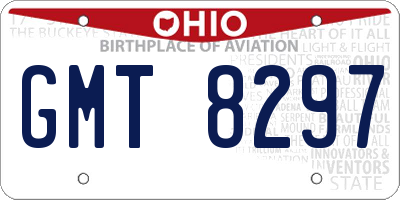 OH license plate GMT8297
