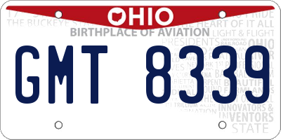 OH license plate GMT8339