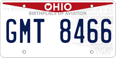 OH license plate GMT8466