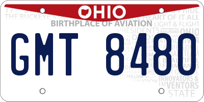 OH license plate GMT8480