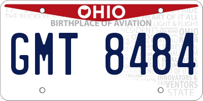OH license plate GMT8484