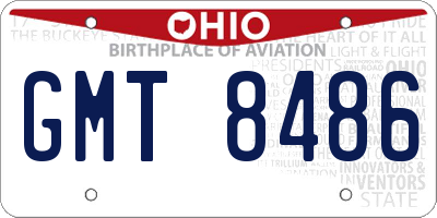 OH license plate GMT8486